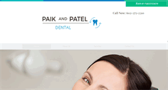 Desktop Screenshot of paikandpateldental.com